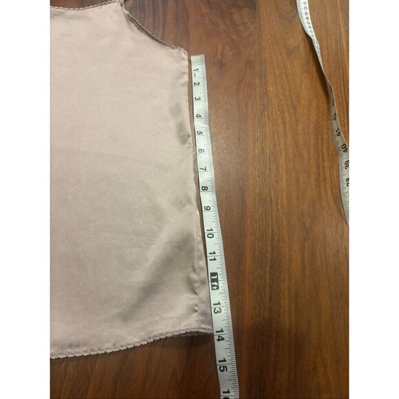 Grade & Gather Women's Dusty Rose Pink Satin Sleeveless Slip Tank Size Small - Picture 5 of 8